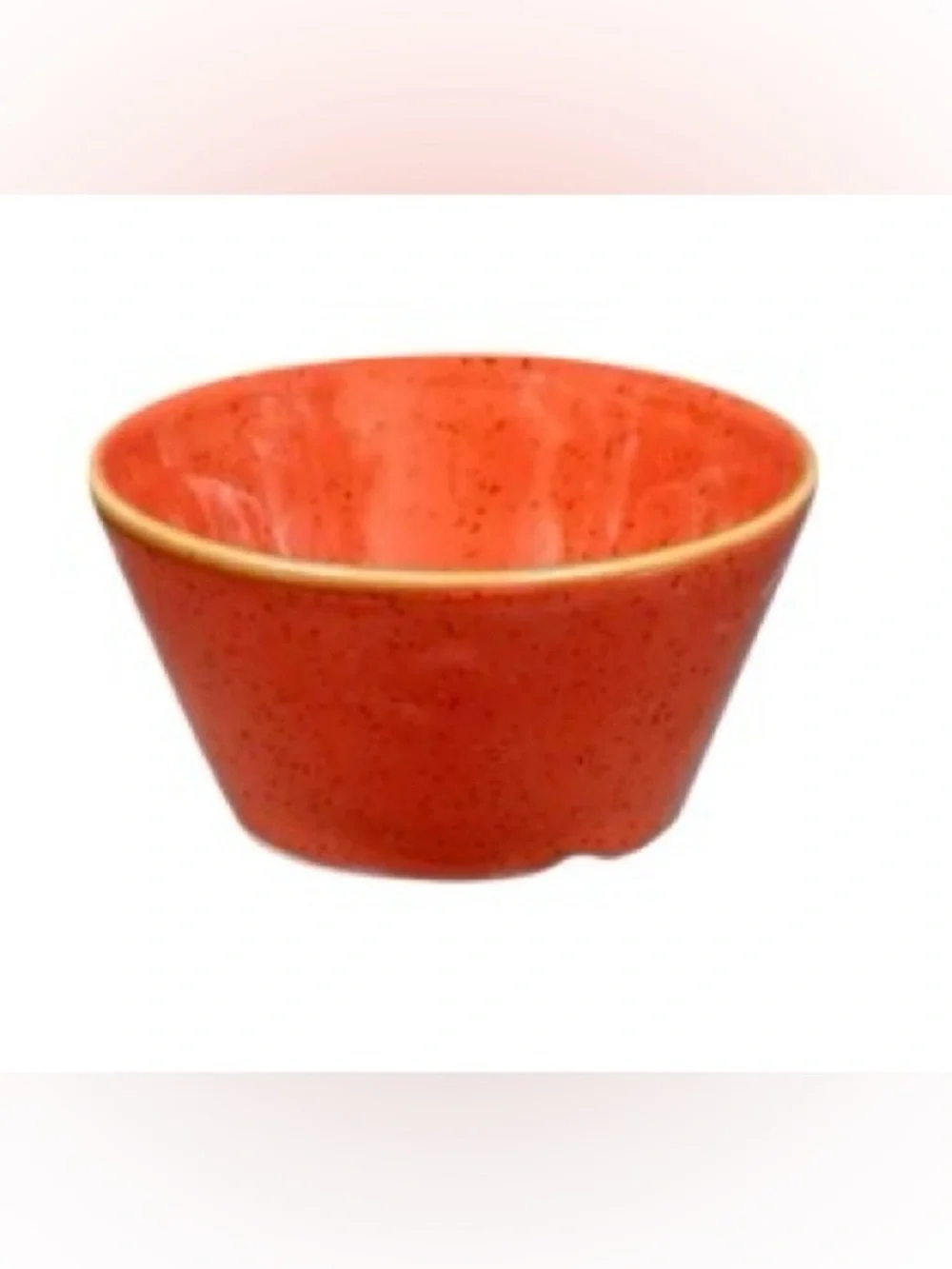4 Churchill Stonecast rustic spiced orange hand decorated sauce dish